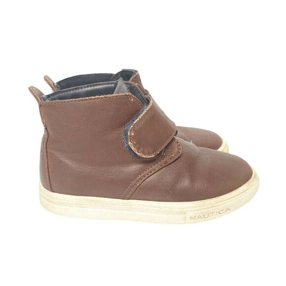 Boy’s Nautica Shoes Size 8/24 Brown Good Condition - Picture 1 of 7